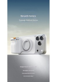 Resim Magsafe Uyumlu Manyetik Telefon Tutucu Bluetooth Deklanşörlü Fotoğraf Video Çekim Aparatı 