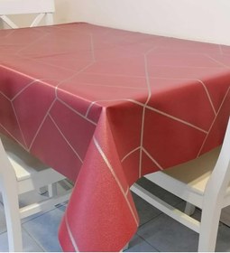 Resim Başak Ev Tekstili(168) Elyaflı Pvc Muşamba - Desenli Silinebilir Masa Örtüsü BORDO-140 x 160 