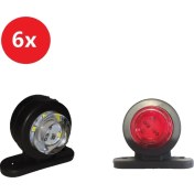 Resim Hilal Shops Mini Takoz Lamba 12 Ledli 6 Adet (Kırmızı-Beyaz) 
