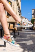 Resim Dogo Kadın Vegan Deri Çok Renkli Sneakers - Stain Tasarım 