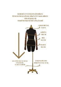 Resim Gold Ayak Pantolon Giyebilen 36beden Ahşap Kollu Terzi Mankeni 8 