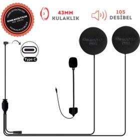 Resim Knmaster KN2300 Açık Kask Uyumlu Mikrofon ve Kulaklık Intercom 