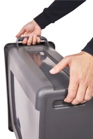 Resim Ermop Geri Dönüşüm Kutusu R-bin Mavi Kapaklı Kağıt Geri Dönüşüm Için Uygun 