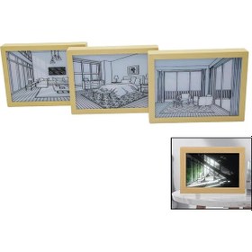 Resim 3 Boyutlu - 15x20cm Led Işıklı Mini Tablo Usb Bağlantılı - Ayar Anahtarlı 4767 01 