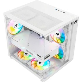 Resim Next Gaming Orion Cube 3x Tuştan Değişen Rgb Fanlı M-Atx Boş Bilgisayar Kasası Beyaz 