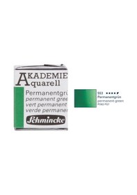 Resim Schmincke Akademie Aquarell Suluboya 1/2 Tablet Permanent Green 