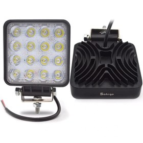 Resim CRN 2 Adet 16 Ledli Off Road Çalışma Lambası / Projektör 48watt 12v / 