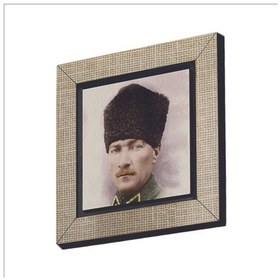 Resim Mustafa Kemal Atatürk Baskılı Mdf Magnet 7x7 347 