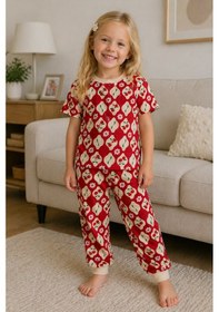 Resim Beniizle Kız Çocuk Pijama Takımı Kırmızı 