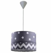 Resim Genel Markalar Gri Yıldızlı (CD - 0181) Çocuk Odası Genç Ve Bebek Odası Erkek Kız Avize Aydınlatma Sarkıt Abajur 