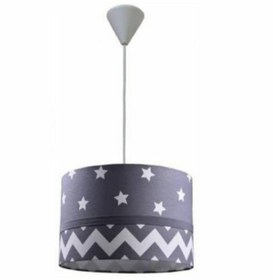 Resim Genel Markalar Gri Yıldızlı (CD - 0181) Çocuk Odası Genç Ve Bebek Odası Erkek Kız Avize Aydınlatma Sarkıt Abajur 