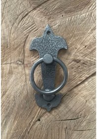 Resim ANTİK DESENLİ OKSİT SİYAH PİRİNÇ KAPI TAK TAK AHŞAP KAPI TOKMAGI 