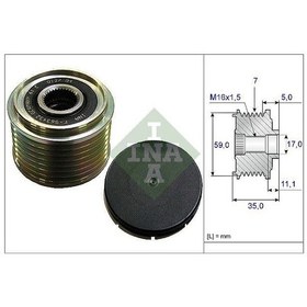 Resim Ina 535015910 - Alternatör Kasnağı Transit 2.4 Dı-2.4de-2.4 Tdcı 