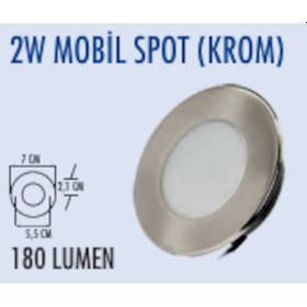Resim 2w Mobil Krom Spot 6500k 6500k 