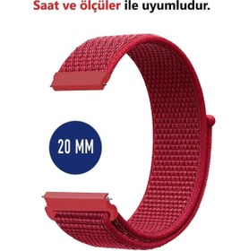 Resim CONOCER Samsung Gear S2 Classic - Gear Sport Uyumlu 20mm Hasır Dokuma Kordon Kayış 