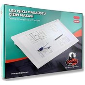 Resim Panda Led Işıklı Çantalı Çizim Masası 50x70cm Pan910 Beyaz 