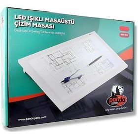 Resim Panda Led Işıklı Çantalı Çizim Masası 50x70cm Pan910 Beyaz 