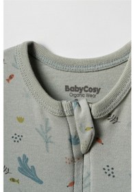 Resim Babycosy Organic Wear %100 Organik Pamuk,kısa Kollu Bebek Tulum Yazlık,unisex,çıtçıtlı,yenidoğan Tulum,bebek Ve Yenidoğan Yeşil 