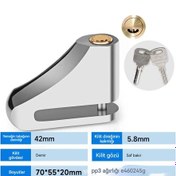 Resim Evrensel Motosiklet Fren Kilidi Alaşım Disk Fren Kilidi Anti-meraklı Bisiklet Kilidi Hilal Alaşımlı Çelik Disk Fren Kilidi Saf Bakır Kilit Çekirdek 