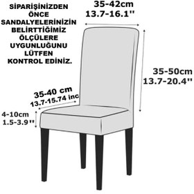 Resim Bambu Nano Kumaş Likralı Lastikli Sandalye Kılıfı Yıkanabilir Esnek Sandalye Örtüsü 4 Lü Set Mürdüm 