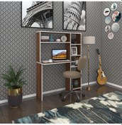 Resim Kenzlife Bilgisayar Çalışma Masası Prost Cvz 140 100 20 Kitaplık Sağda Ofis Sekreter Laptop 