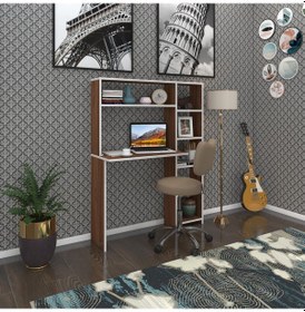 Resim Kenzlife Bilgisayar Çalışma Masası Prost Cvz 140 100 20 Kitaplık Sağda Ofis Sekreter Laptop 