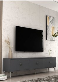 Resim 1333tv180-1ct Tv Sehpası Antrasit-gümüş Antrasit-gümüş 