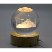 Resim 3D İstanbul Temalı Kristal Cam Küre Led Lamba Model 1 