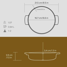 Resim Hepta Collection Döküm Güveç Kabı, 17 cm 