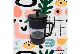 Resim Feyza Design Şık Siyah Frechpress 350ML, Pratik ve Şık Kahve Demleme Aleti 
