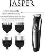 Resim Jasper JPR-1019 T-Blade Profesyonel Şarjlı Saç Sakal Lazer Epilasyon Öncesi Tıraş Makinesi 