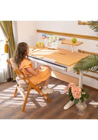 Resim Akasya Yükseklik Ayarlı Çocuk Çalışma Masası Ahşap 