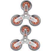 Resim Hightower Multicolor 2 Adet Merdiven Tırmanan Alışveriş Arabası Tekerlekleri - 360 Dönen Sağlam Plastik Ve Metal 
