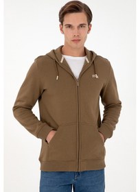 Resim U.S. Polo Assn. Erkek Haki Şardonlu Örme Hırka 50293146-VR027 
