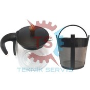 Resim Arçelik K 8025 Çay Makinesi Uyumlu Filtreli Cam Demlik 