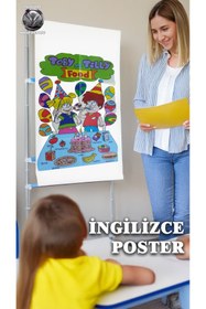 Resim The Kidland Yayınları İngilizce 7 Büyük Boy Duvar Posteri - Anaokulu - ilkokul Okul Öncesi - Özel ingilizce Kursları için 