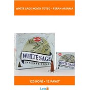 Resim White Sage Aromalı Konik Tütsü 12 Paket 10 Adet 