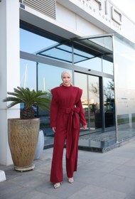 Resim MİMİ Luxury Wear Kadin Geniş Kuşak Fermuarlı Tesettür Tulum 
