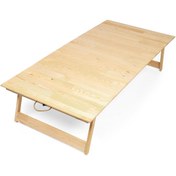 Resim Delixa pratikoutdoor Katlanır Sabit Ayaklı Kamp, Piknik ve Bahçe Masası 70x150 cm - Ham Naturel Renk 