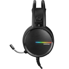 Resim RAMPAGE RM-K3 CASHE PLUS USB 7.1 RAİNBOW LEDLİ ESNEK SAĞLAM SİYAH GAMİNG OYUNCU MİKROFONLU KULAKLIK 
