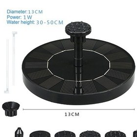 Resim Pazly 4 Nozullu Güneş Enerjili Kuş Banyosu Çeşmesi - Bahçe Şelalesi Pompası 