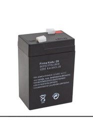 Resim Bvs Elektronik 6 Volt 4 Amper Akü ( 6 V 4 Ah ) Kuru Akü Oyuncak Araba- Işıldak 