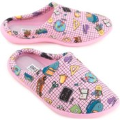 Resim Gezer Kız Çocuk Kışlık Rahat Taban Ev Bahçe Gondol Terlik PEMBE 