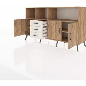 Resim Kronos Konsol 5 Raflı 3 Çekmeceli 3 Kapaklı 176x59x99 Çam-çam/ayt Çam-çam/aytaşı 