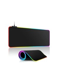 Resim Siyah Zemin Rgb Ledli Gaming Mouse Pad - Fc486 