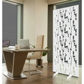 Resim Liar Ahşap Seperatör (Paravan) - KSP-56 - (10 mm) - (69 cm x 139 cm) - (Beyaz) 