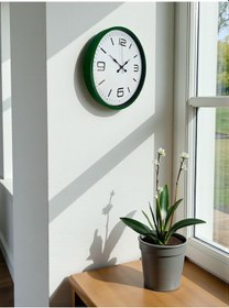 Resim Büro Ev Ofis Hediyesi İçin 36cm Yeşil Style Dekor Duvar Saati Diğer 