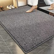 Resim 1 adet Ananas Kaymaz Giriş Kapı Paspası - Dokulu Yüzey, Dayanıklı %100 Polyester, Sadece Elde Yıkama, İç/Dış Mekan Kullanımı için Çoklu Boyutlar, Banyo, Giriş, Veranda için Modern Dekoratif Paspas, Ananas Dekoru 