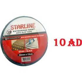 Resim 50 Mm * 15 M Yüksek Tutuşlu Kaydırmaz Bant Starline Siyah X 10 Adet 