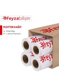 Resim Feyza Bilişim Premium Opak 80gr Plotter Kağıdı 91.4cm X 130mt-4 
